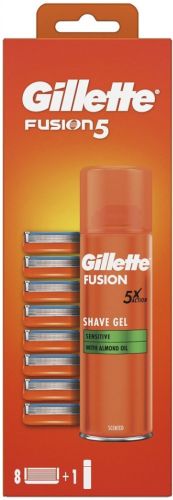Gillette Fusion nhradn hlavice 8 ks + gel na holen 200 ml